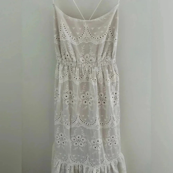 Tracey Reese Organic Eyelet & Laced Back Halter Dress NWT - Picture 5 of 13